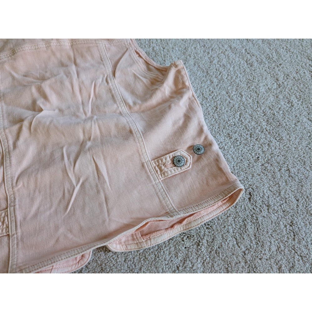 American Eagle Womens Small Denim Jacket Vest Full Zip NWT Biker Trucker Light - Picture 12 of 13
